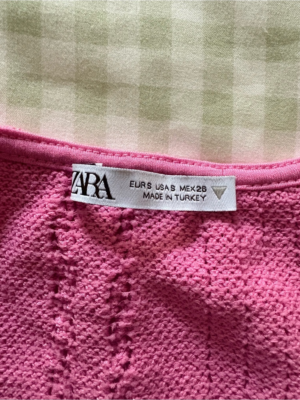 Zara Bright Pink Cable Knit Ruffle Sweater Vest - Picture 3 of 3